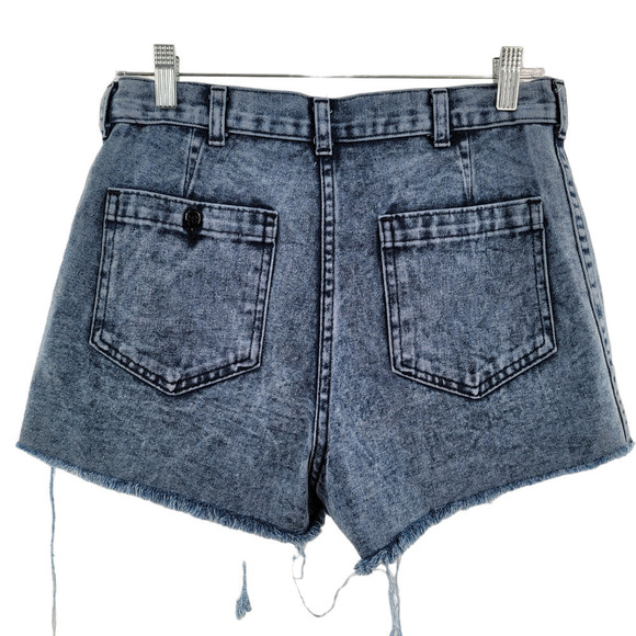 Vintage Navdungaree Repurposed Denim Shorts Size 31 - Picture 2 of 5
